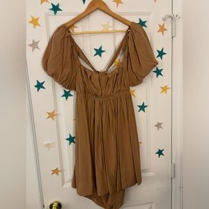 Mustard Seed Brown Babydoll Dress